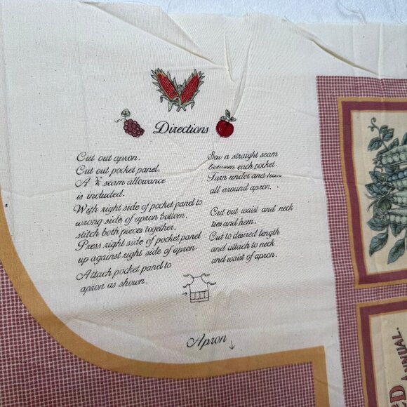 🛒$9 Fabric Panel Material - 1 yard Prim Garden Apron Panel Burgundy #111 - Picture 6 of 7